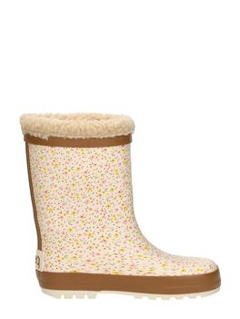 Rainboot Fur flower print