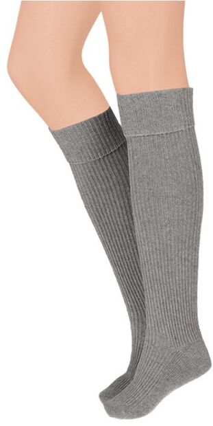 LADIES KNEEHIGH SOCKS RIB - large