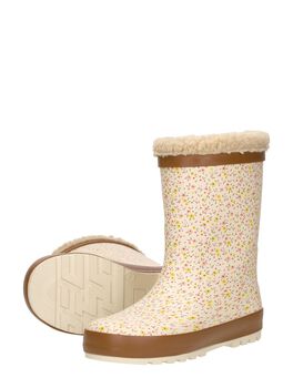 Rainboot Fur flower print